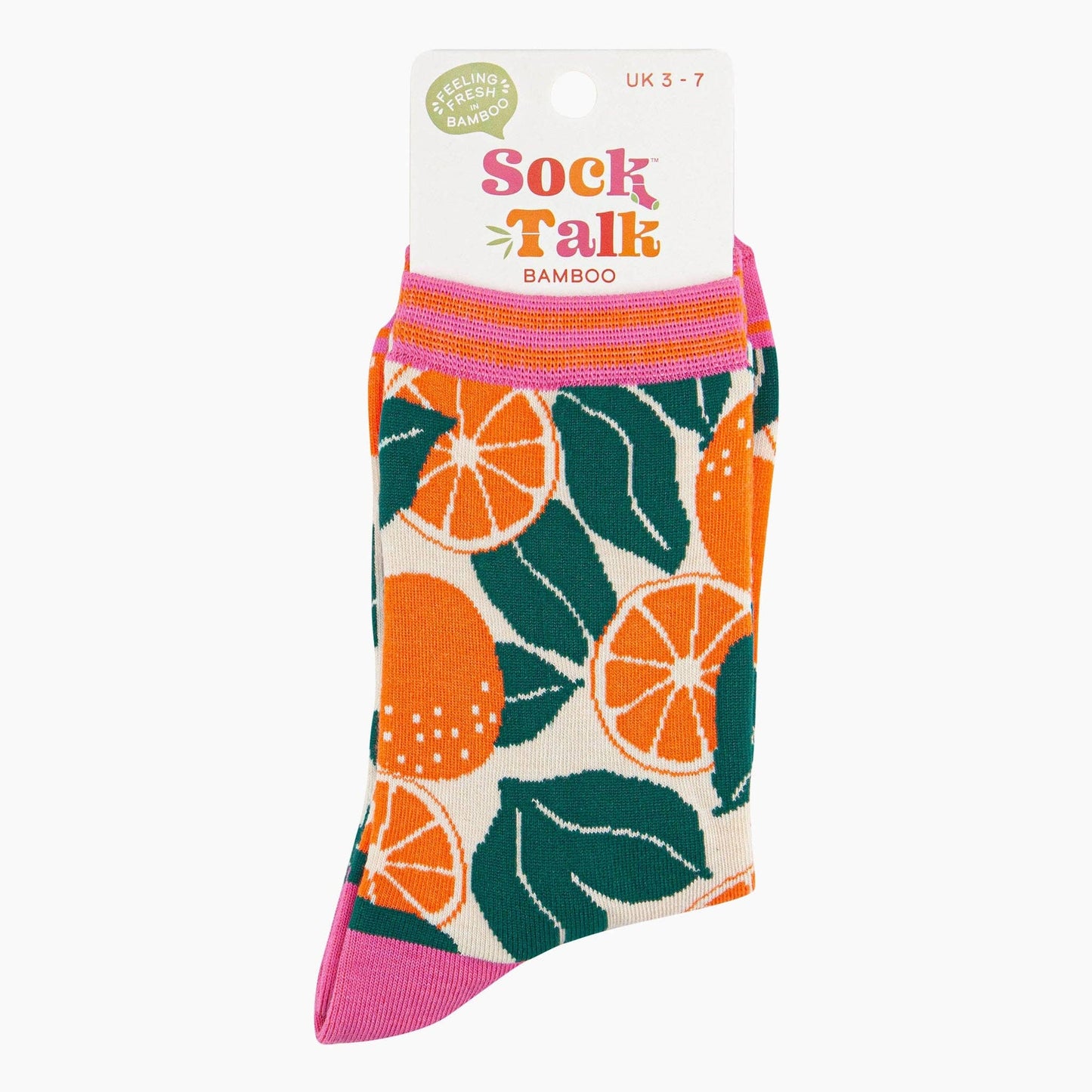 Women's Bamboo Socks - Cream, Orange Tree: UK 3-7 | EU 36-40 | US 5-9