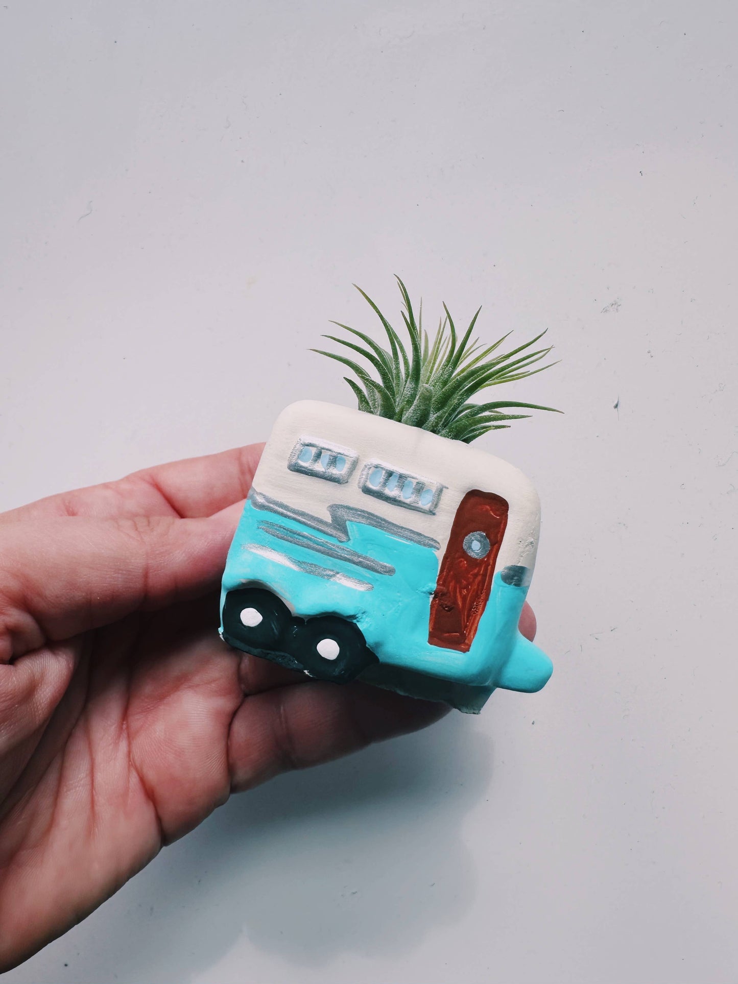 Vintage Camper Mini Planter with Air Plant