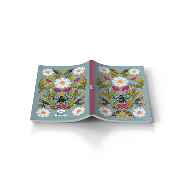 Honeybee Tea  Soft Touch Classic Layflat Notebook Journal