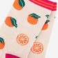 Women's Orange Fruit Bamboo Socks: UK 3-7 | EU 36-40