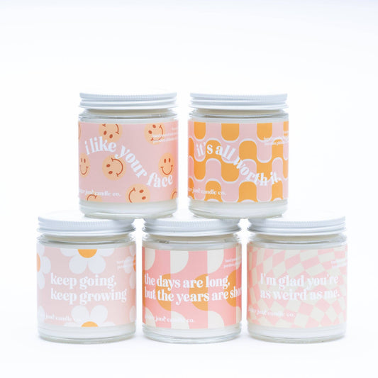 The days are long, but the years are short • soy candle
