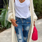 Love & Peace Exposed Seam Long Maxi Knit Cardigan