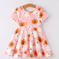 Halloween Ghost Pumpkin Print Short sleeve Dress