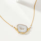 Earthly Geode Necklace- Agate & Moonstone
