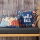 Blue Pumpkin Trio Embroidered Pillow