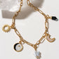 Onyx & Moonlight Charm Necklace