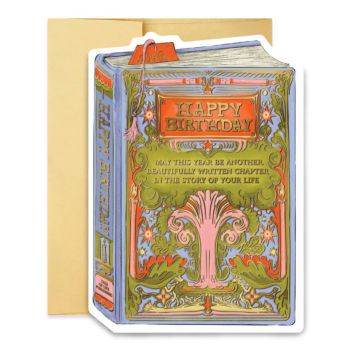 Tree Birthday Book Cover Diecut Card