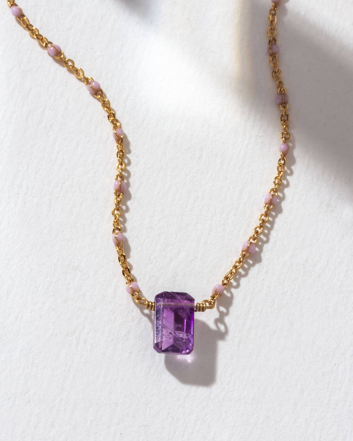 Prism Gems Birthstone Necklace - February