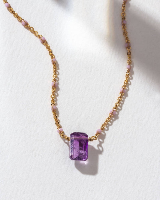 Prism Gems Birthstone Necklace - February