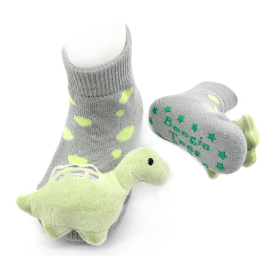 Green Dinosaur Rattle Socks