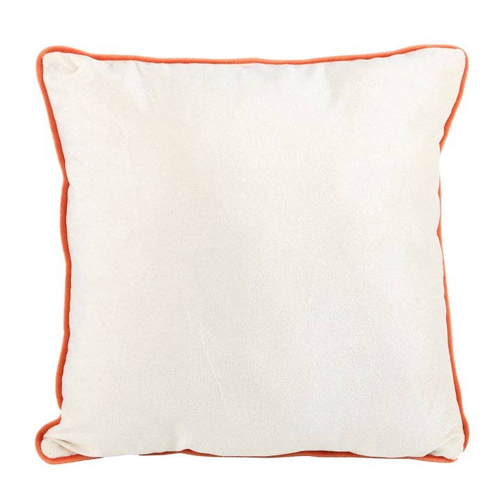 35cm Square Spooky Cat and Pumpkin Halloween Print Cushion