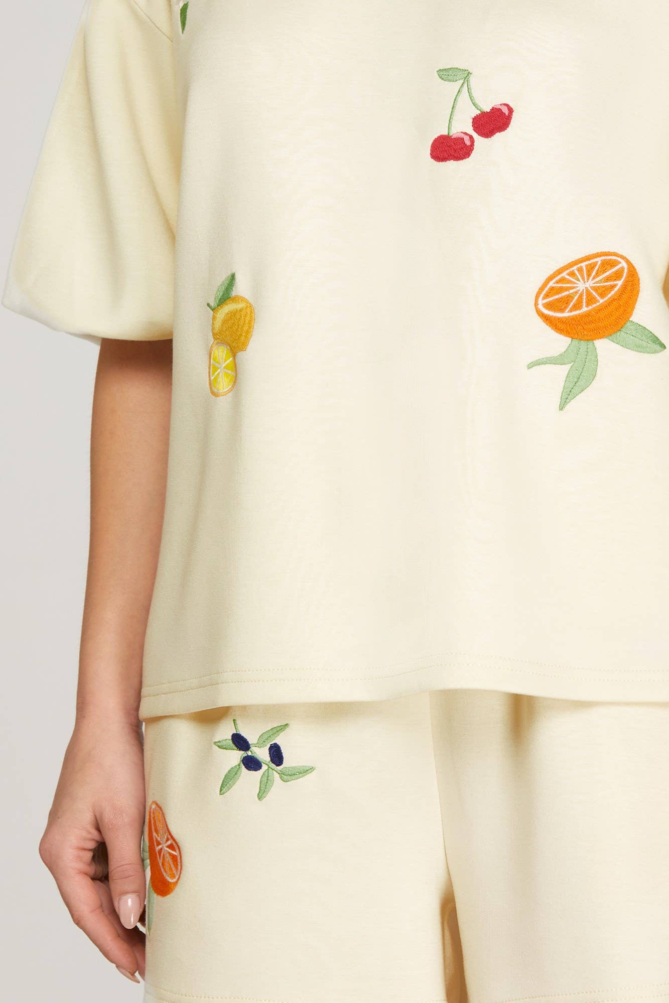 Fruity Embroidered Shorts Only