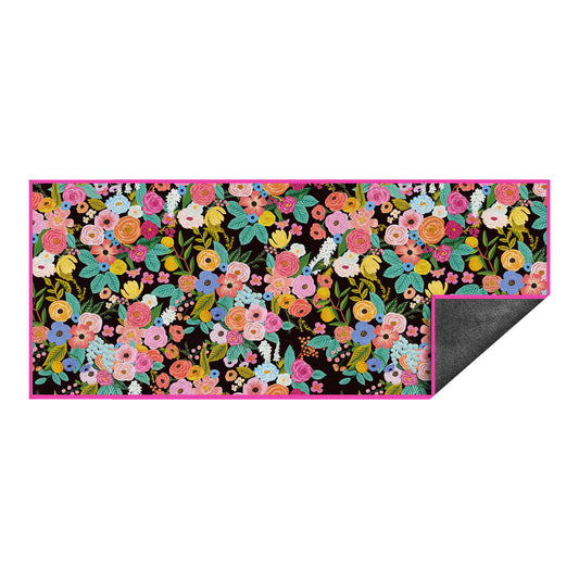 Blooming Charcoal Beach Towel