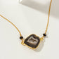 Earthly Geode Necklace- Agate & Onyx