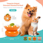 Orange Shaped Stoneware Elevated Pet Bowl