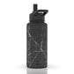 Custom Etched Orange Map Insulated Water Bottle- 32oz